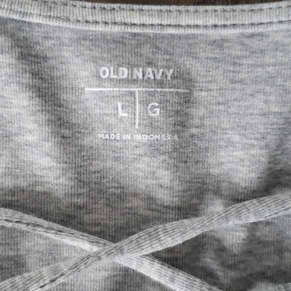 Old Navy grey lace up top - Picture 3 of 3